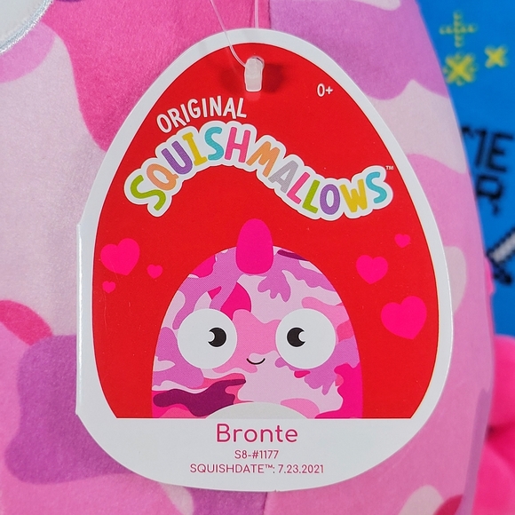 Squishmallow Bronte the Chameleon 8" UltraSoft Stuffed Valentine's Day Plush NWT - Picture 5 of 6